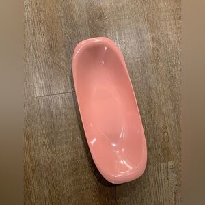 Vintage pink melamine serving dish